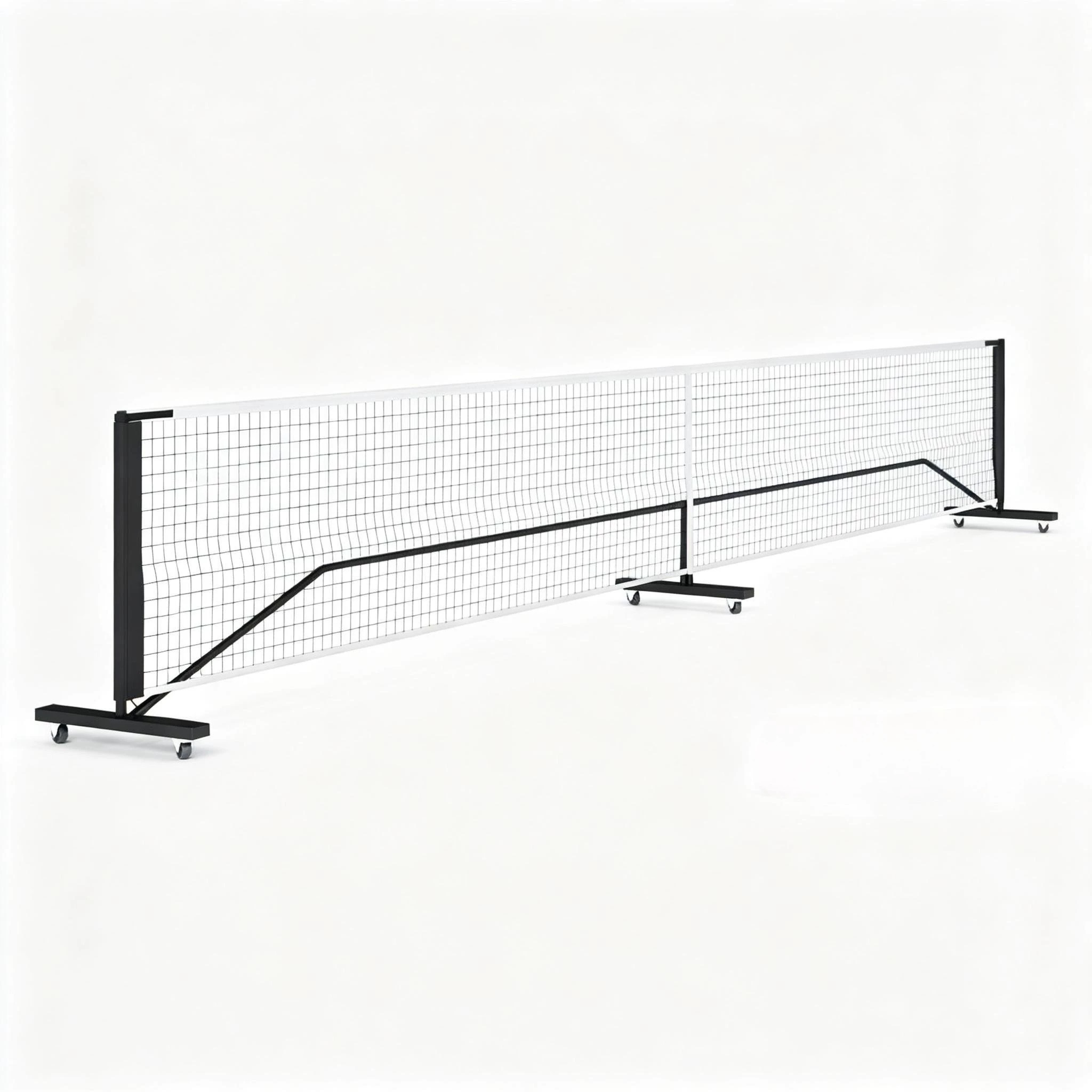 Black mobile pickleball net